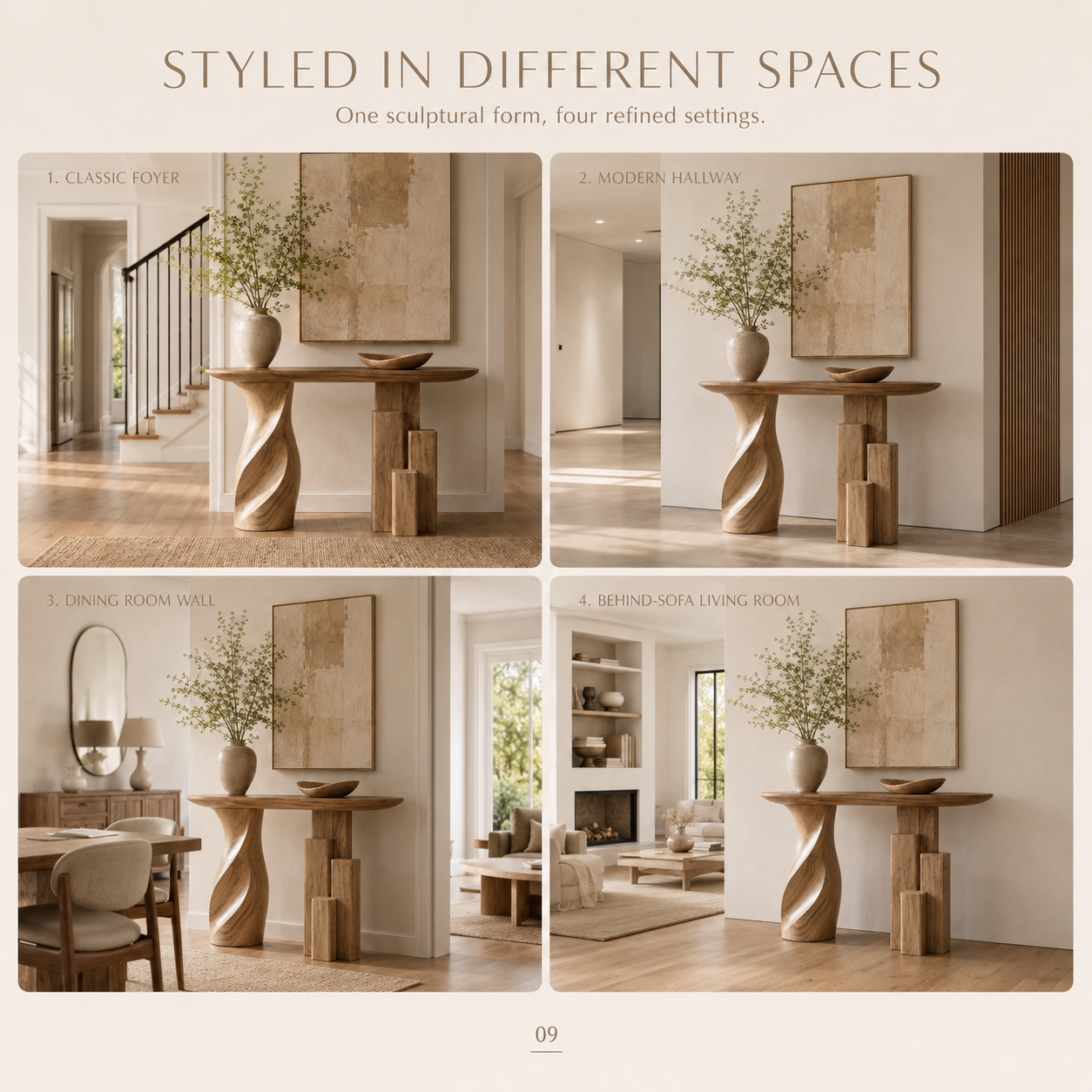 Alden Curved Wood Console Table - Design 342 - product image 11
