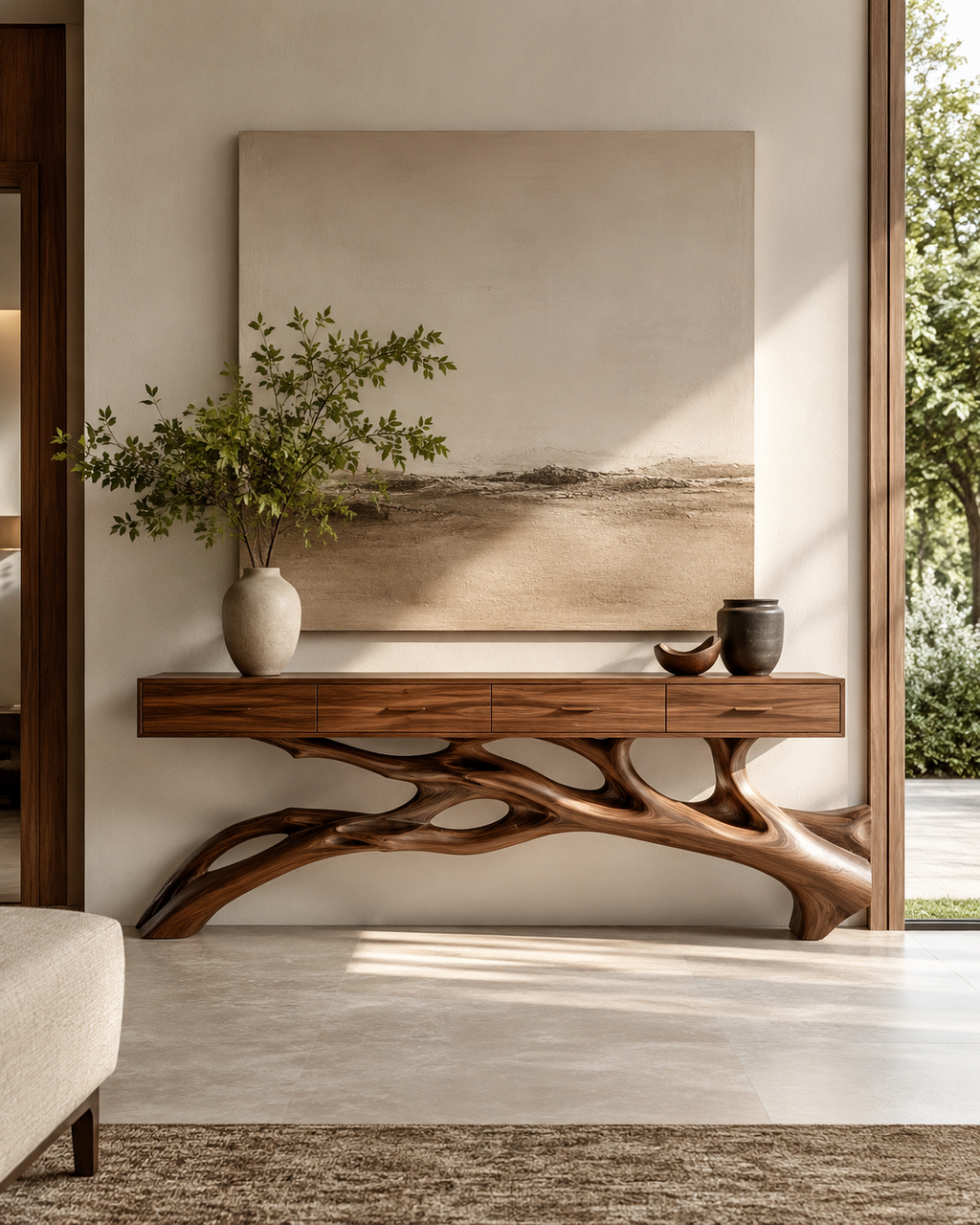 Aurelle Sculptural Console Table - Design 344 - main view