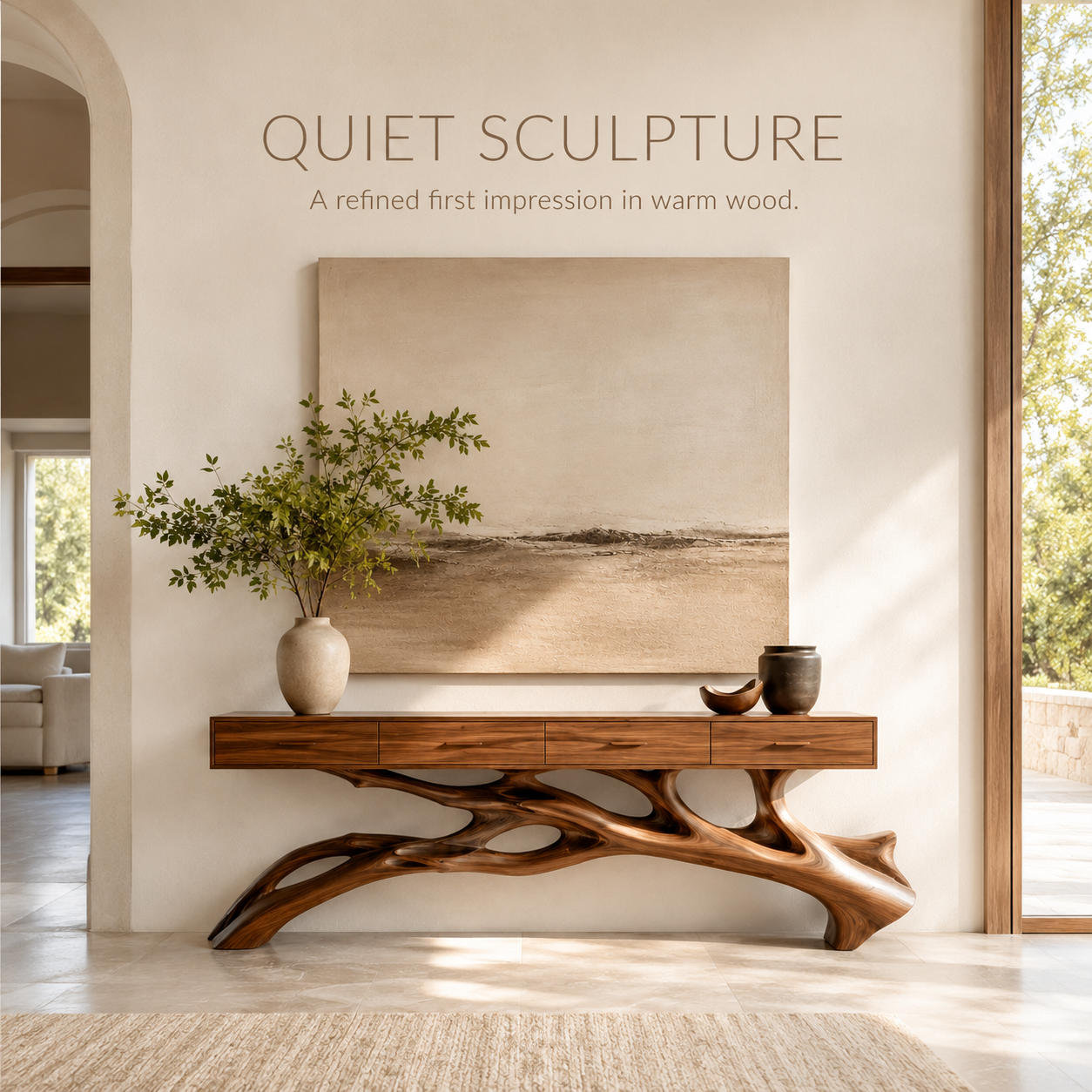 Aurelle Sculptural Console Table - Design 344 - product image 02