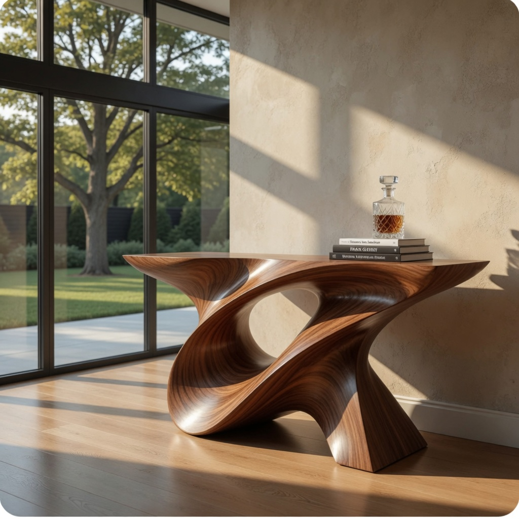 Veyra Soft Curve Console Table - Design 349 - main view