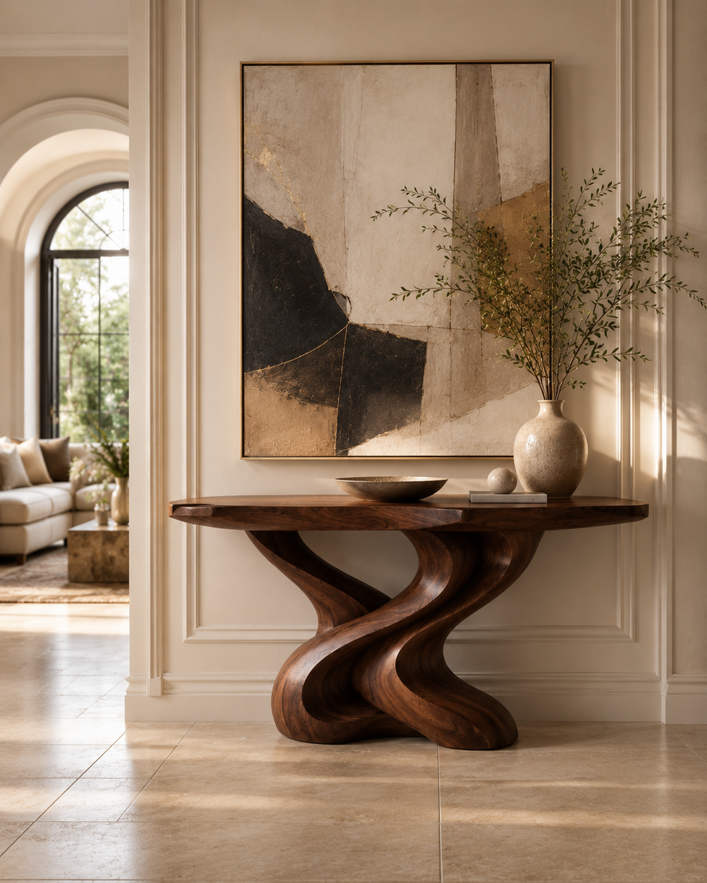 Brielle Sculpted Hall Console Table - Design 353 - main view