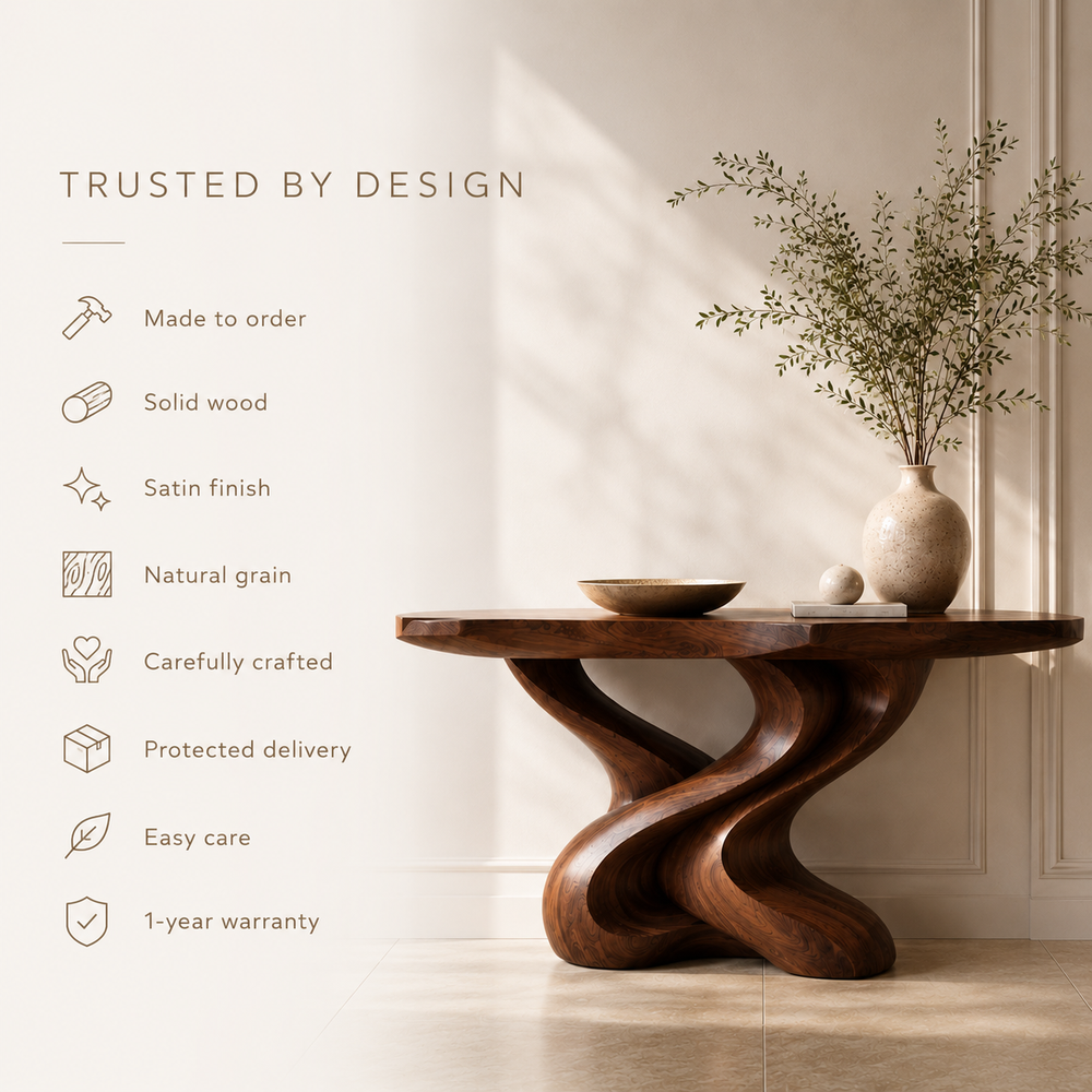 Brielle Sculpted Hall Console Table - Design 353 - product image 10
