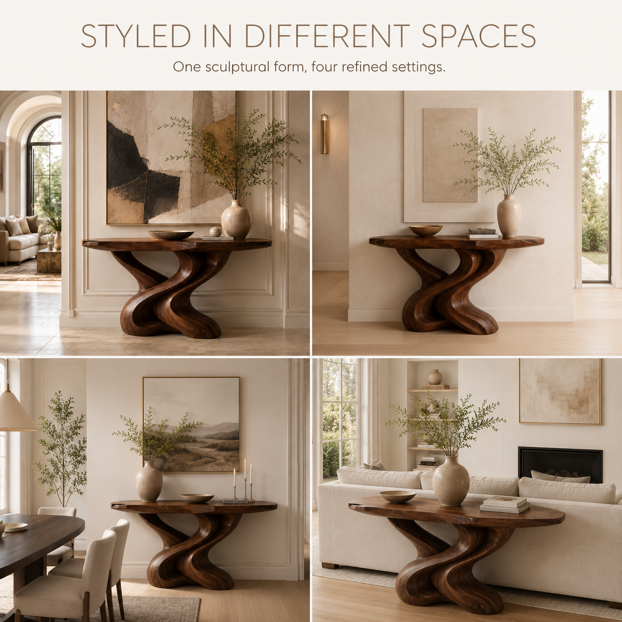 Brielle Sculpted Hall Console Table - Design 353 - product image 11