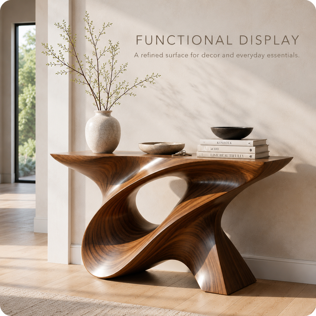 Selene Rounded Foyer Console Table - Design 355 - product image 07