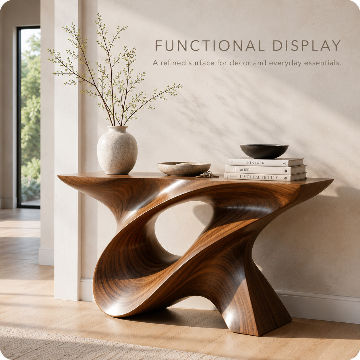 Selene Rounded Foyer Console Table - Design 355 - product image 07