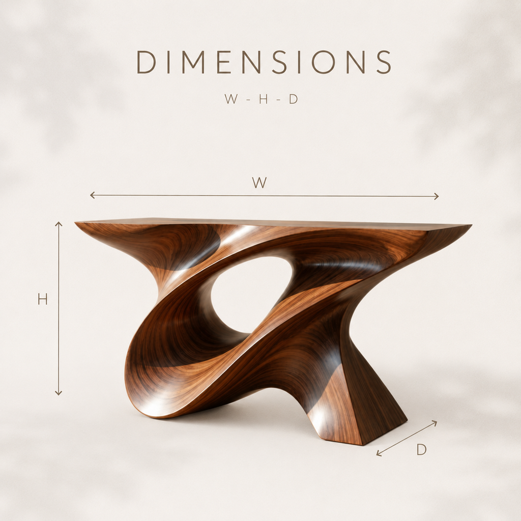 Selene Rounded Foyer Console Table - Design 355 - product image 08