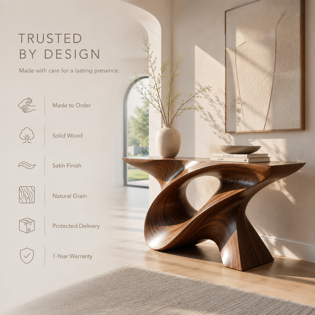 Selene Rounded Foyer Console Table - Design 355 - product image 09