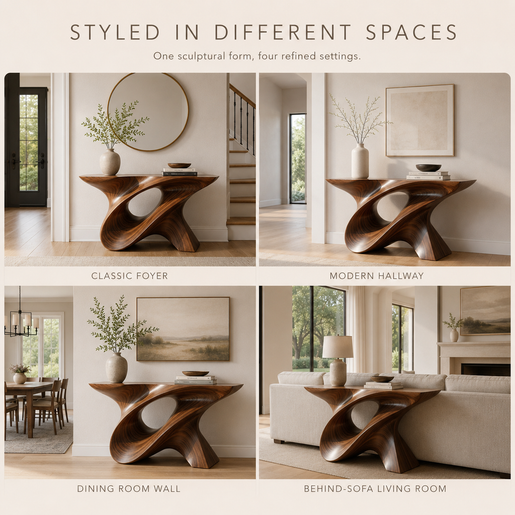 Selene Rounded Foyer Console Table - Design 355 - product image 10