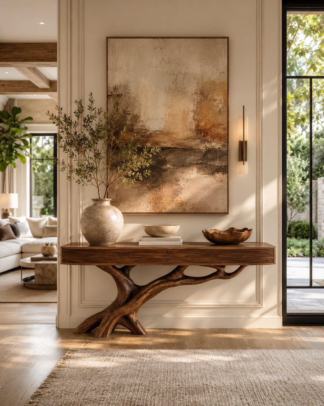 Mira Flow Wood Console Table - Design 357 - main view