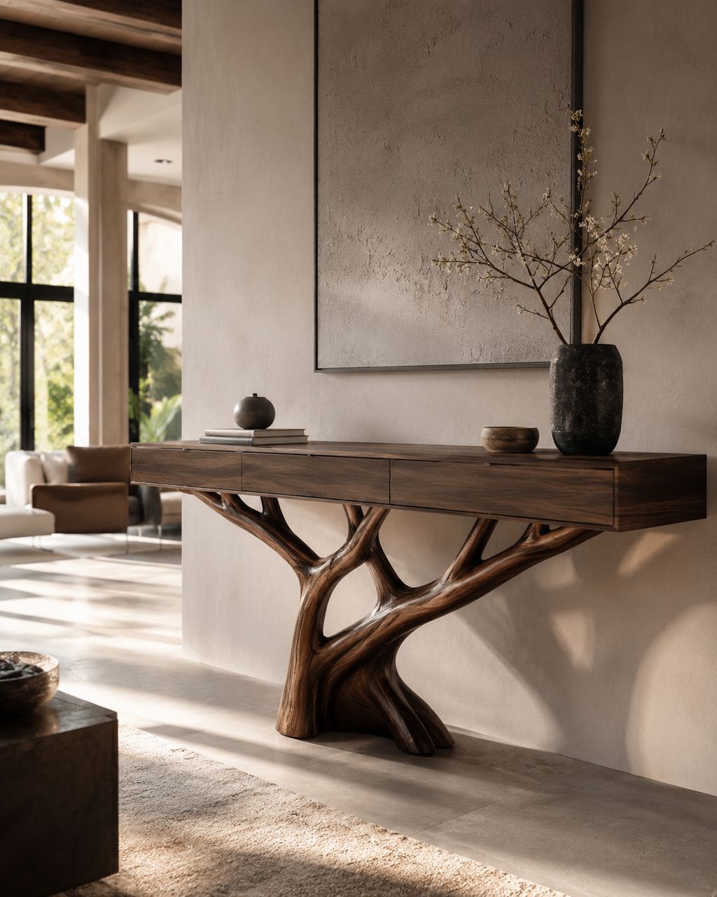 Vale Sculptural Entry Console Table - Design 359 - main view
