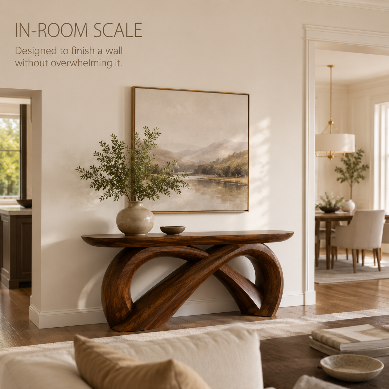 Alden Curved Wood Console Table - Design 362 - product image 04