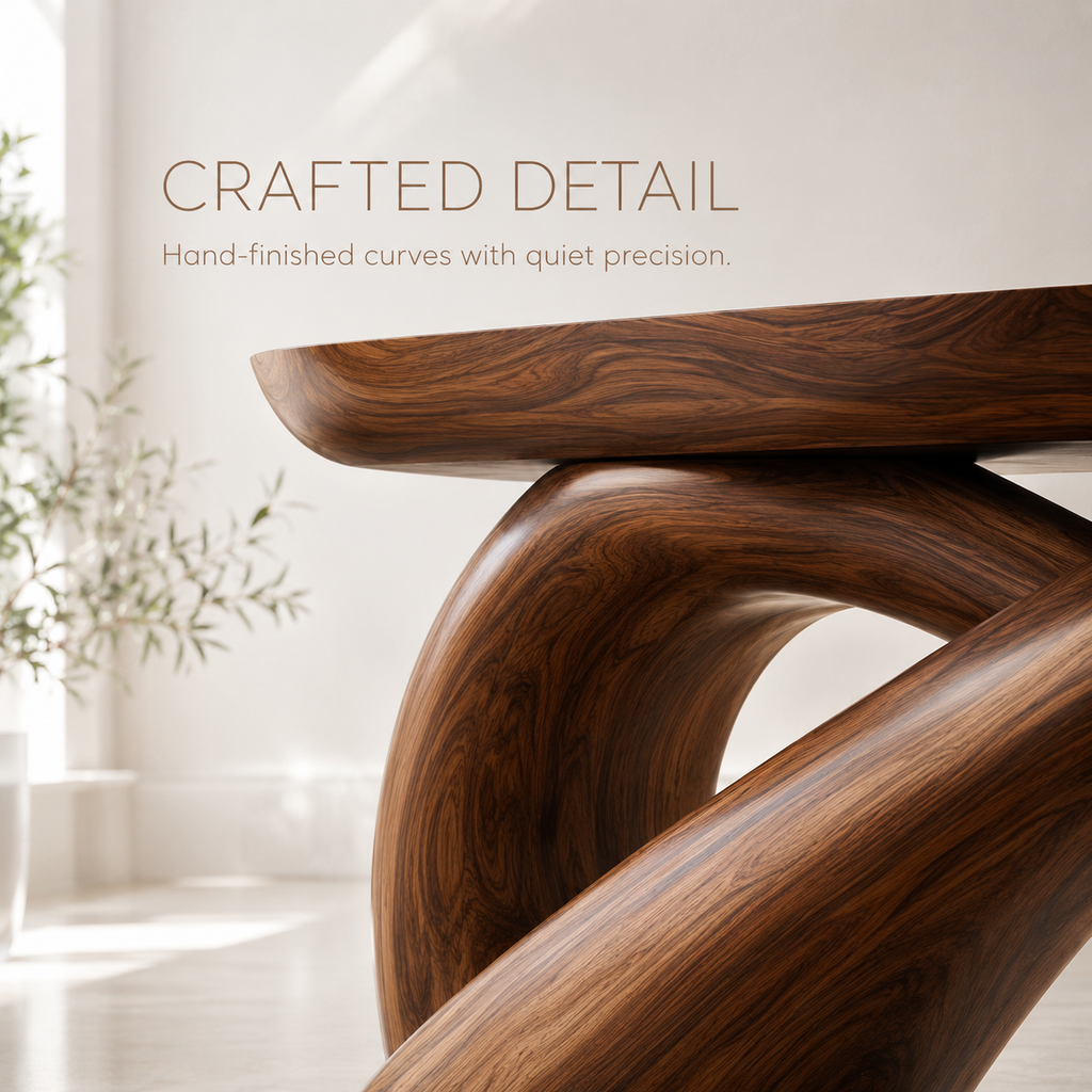 Alden Curved Wood Console Table - Design 362 - product image 06