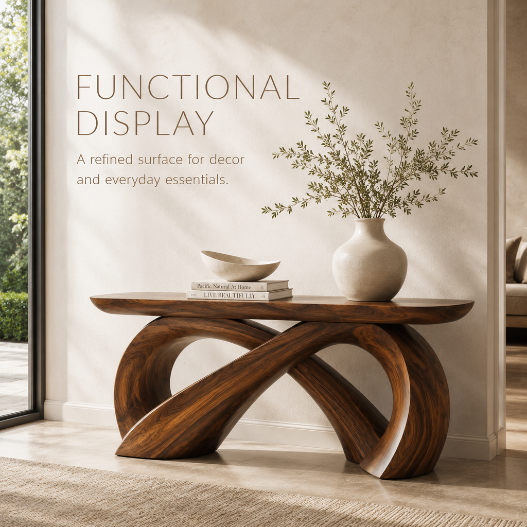 Alden Curved Wood Console Table - Design 362 - product image 07