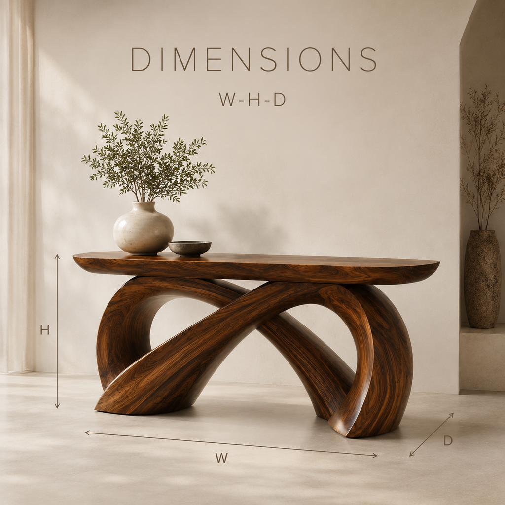 Alden Curved Wood Console Table - Design 362 - product image 08