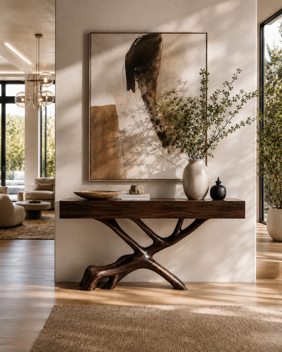 Aurelle Sculptural Console Table - Design 364 - main view