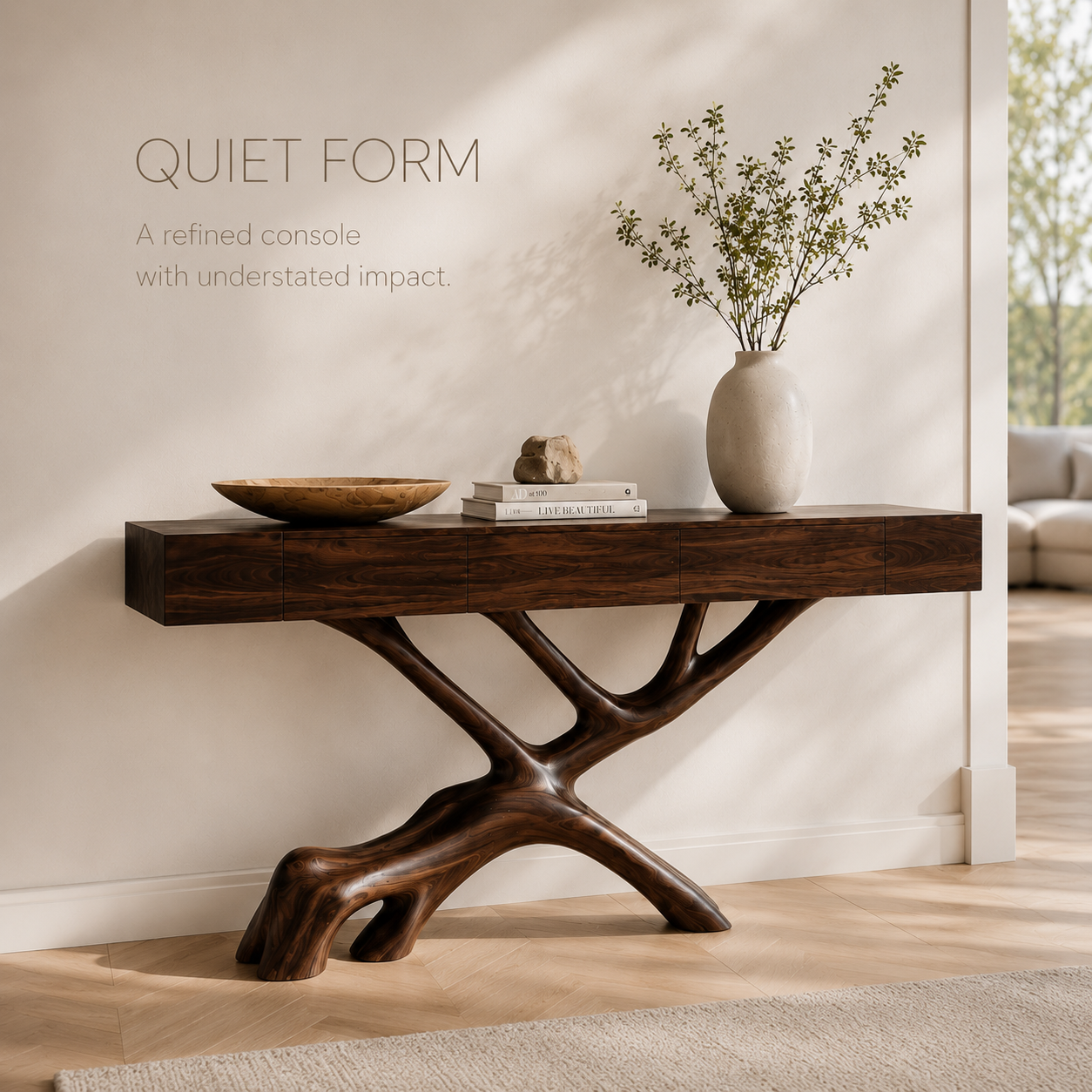 Aurelle Sculptural Console Table - Design 364 - product image 03