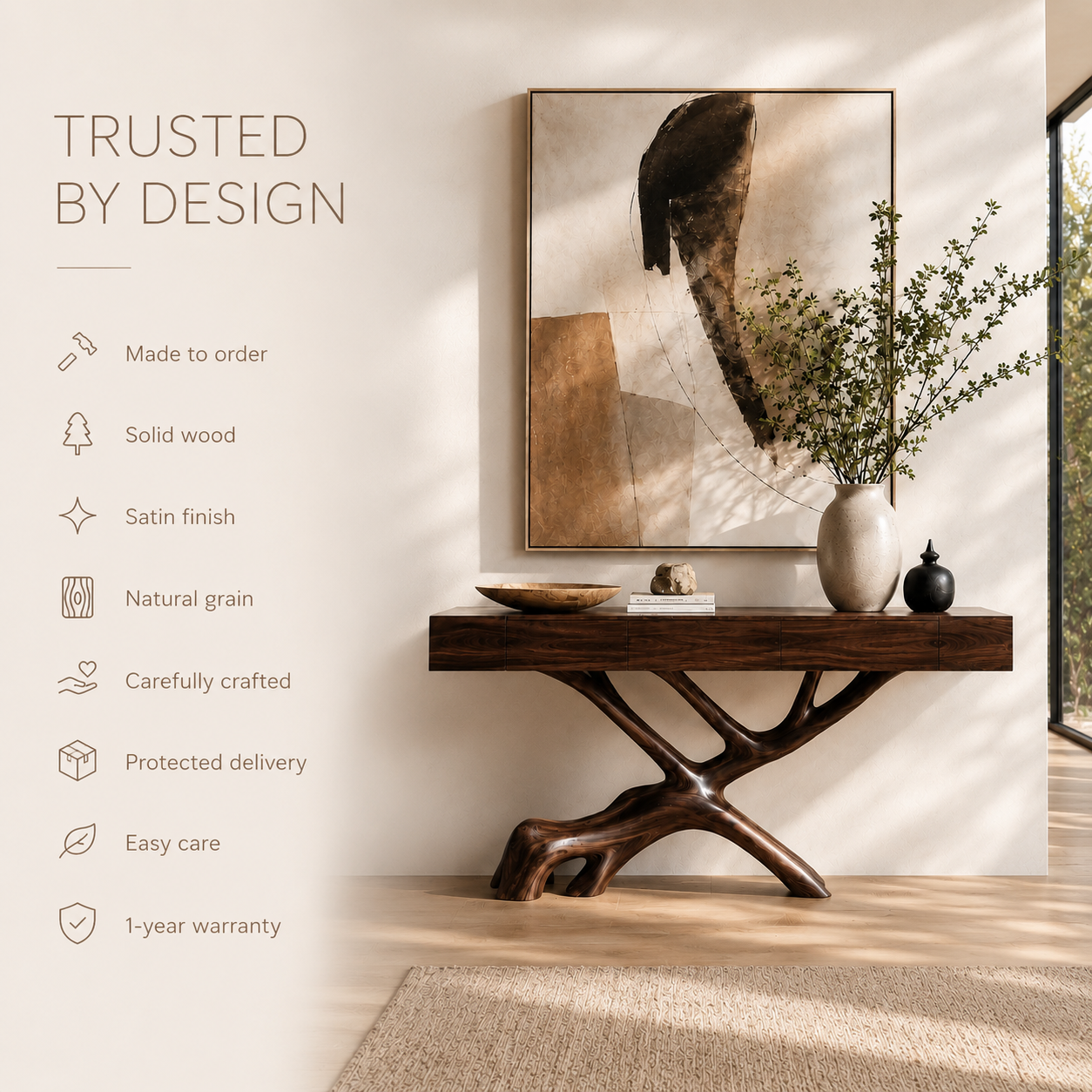 Aurelle Sculptural Console Table - Design 364 - product image 09