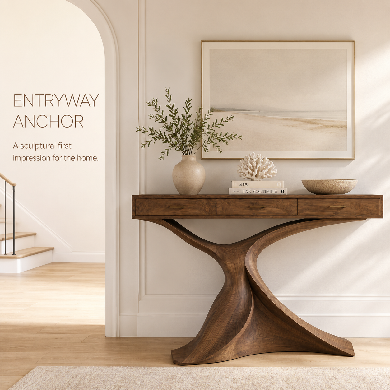 Aurelle Sculptural Console Table - Design 365 - product image 02