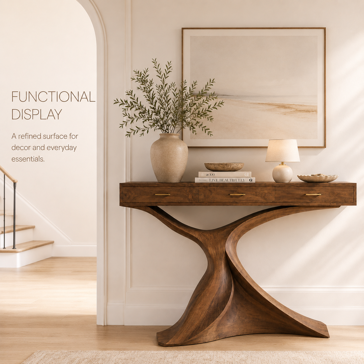 Aurelle Sculptural Console Table - Design 365 - product image 07