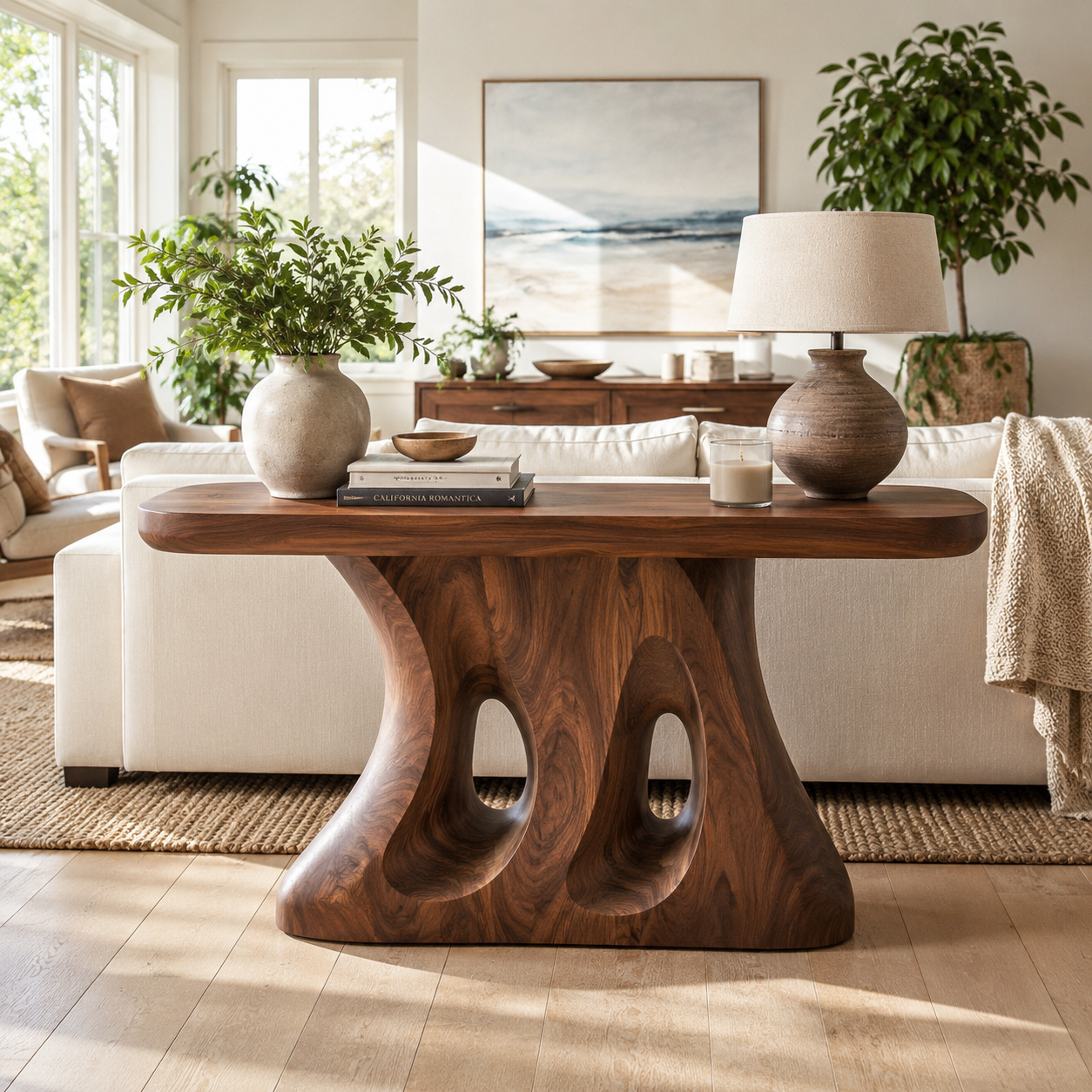 Soren Rounded Wood Console Table - Design 368 - main view
