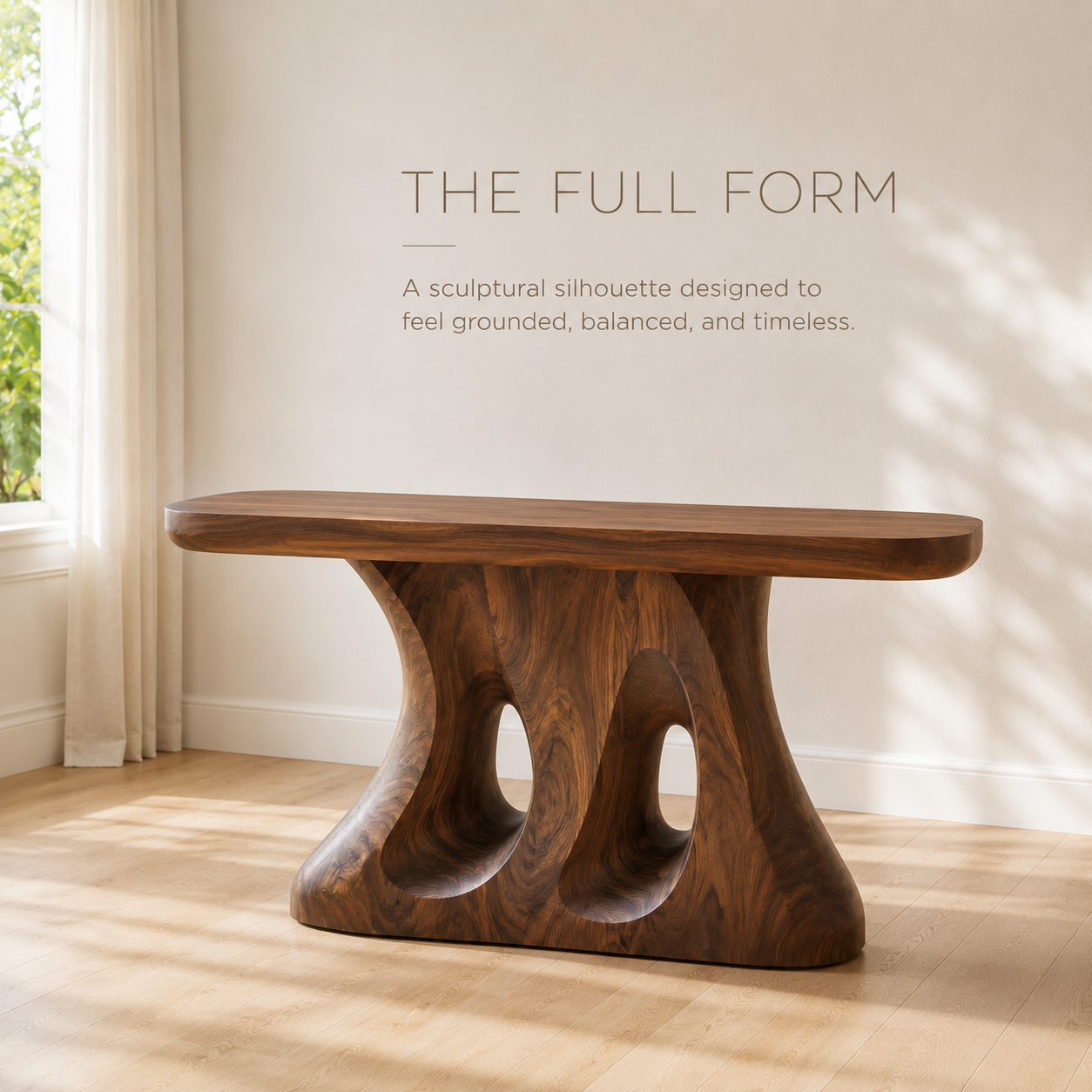 Soren Rounded Wood Console Table - Design 368 - product image 03