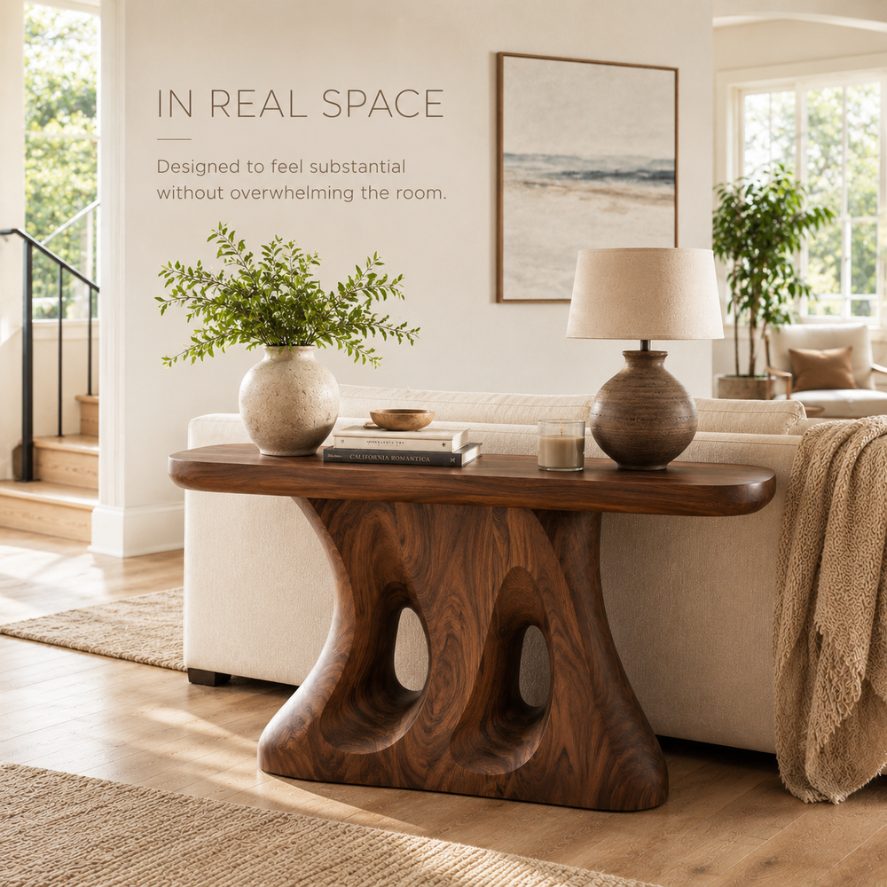 Soren Rounded Wood Console Table - Design 368 - product image 04