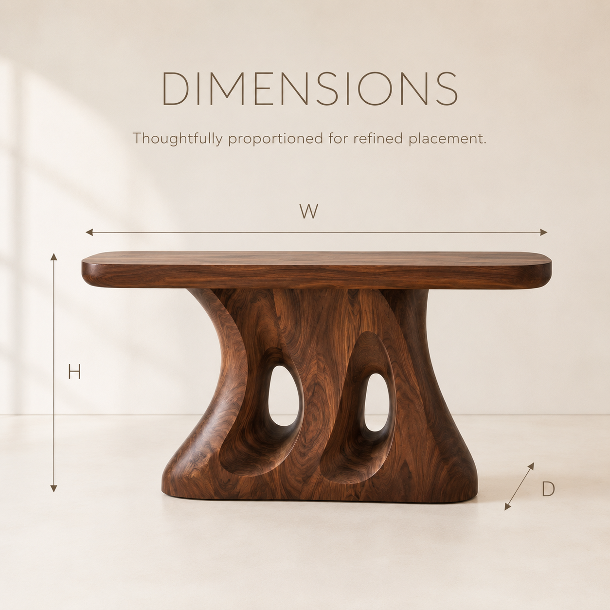 Soren Rounded Wood Console Table - Design 368 - product image 08