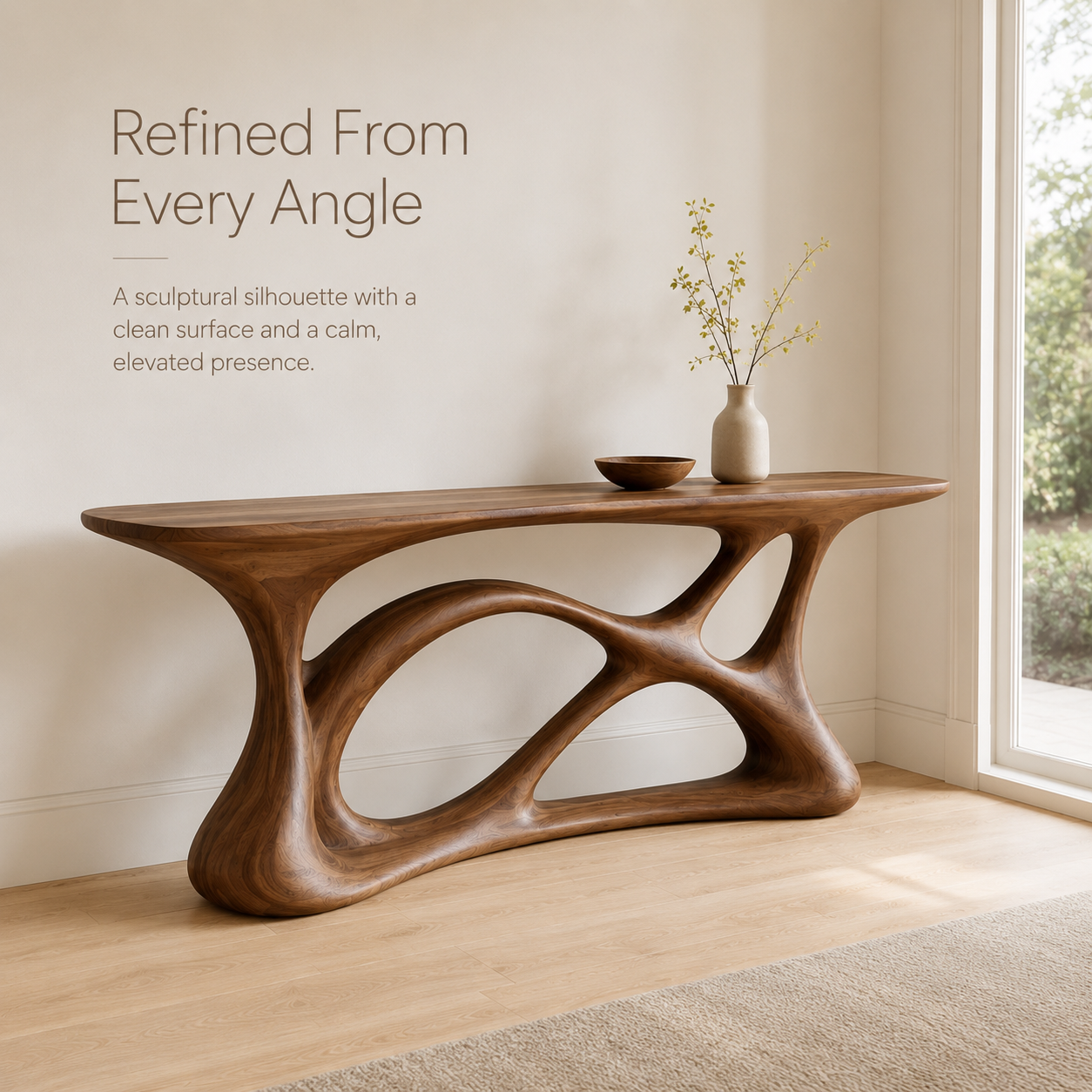 Liora Warm Walnut Console Table - Design 372 - product image 02