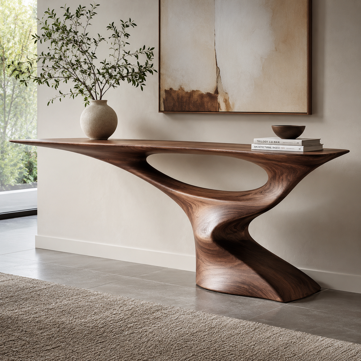 Brielle Sculpted Hall Console Table - Design 374 - main view