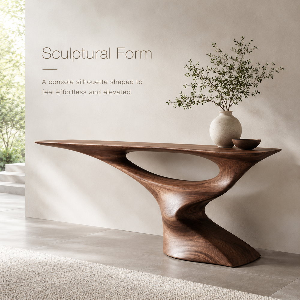 Brielle Sculpted Hall Console Table - Design 374 - product image 03
