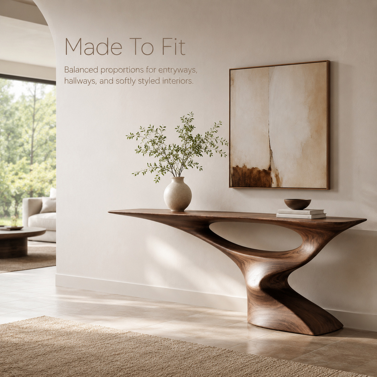 Brielle Sculpted Hall Console Table - Design 374 - product image 04