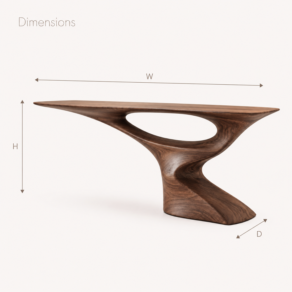 Brielle Sculpted Hall Console Table - Design 374 - product image 08