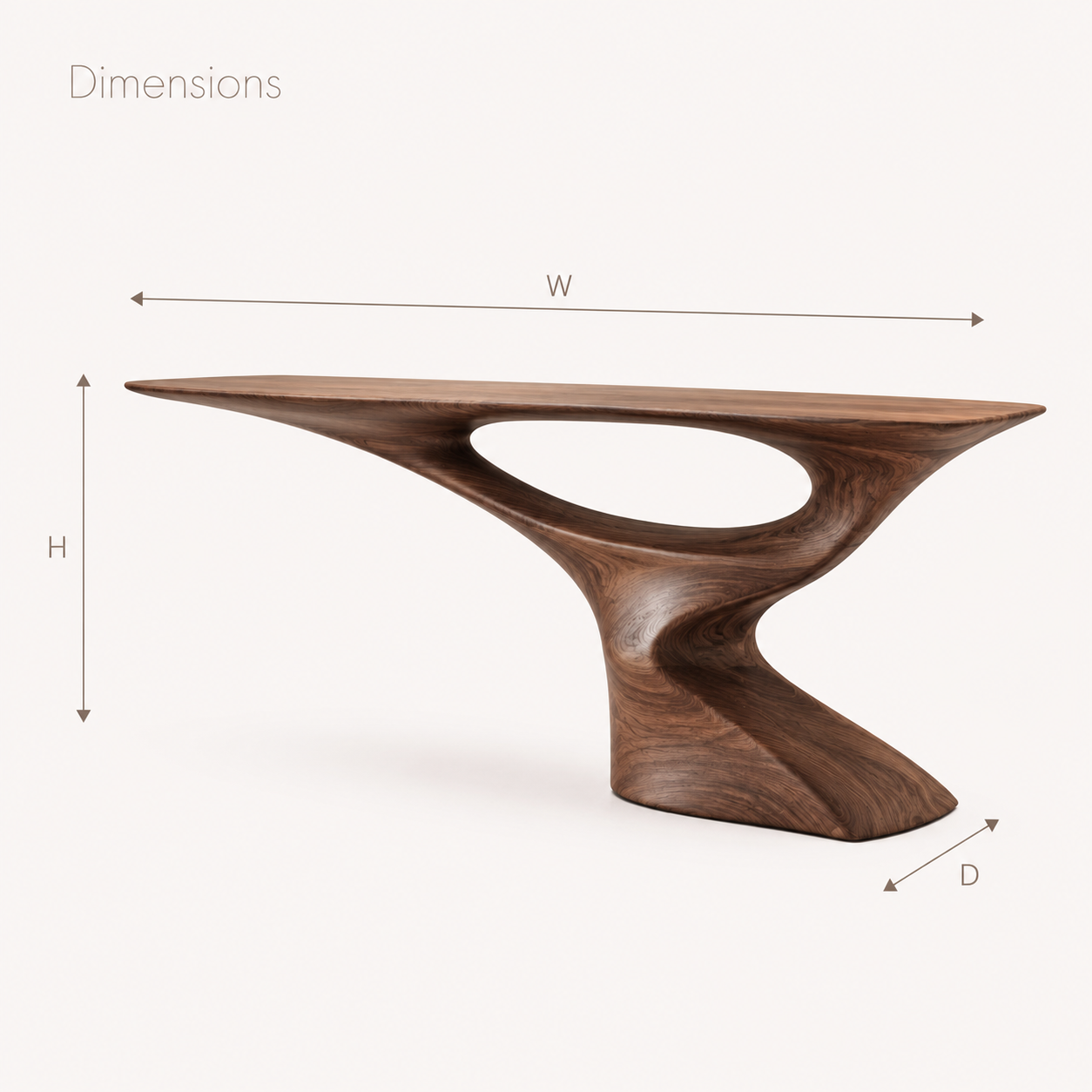 Brielle Sculpted Hall Console Table - Design 374 - product image 08