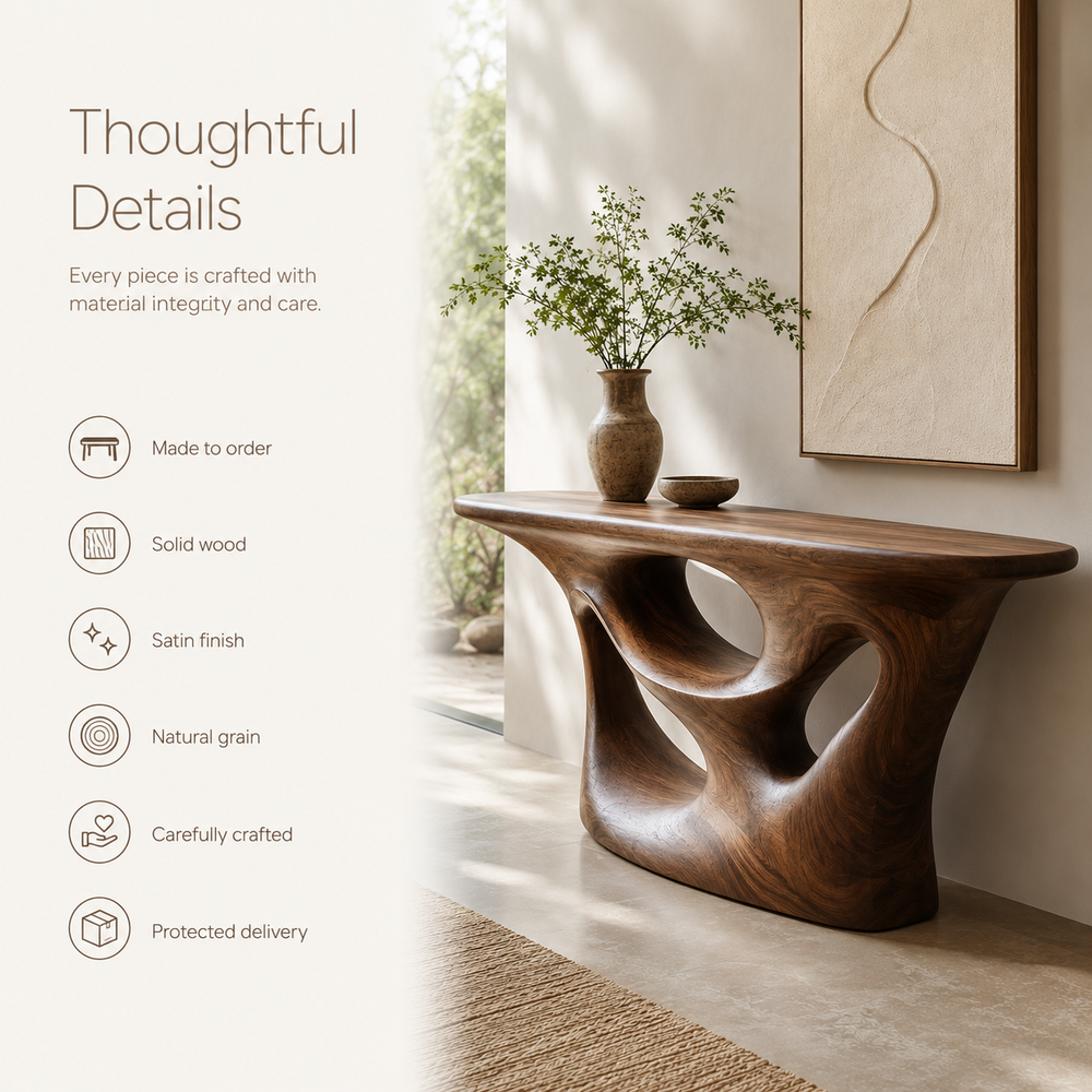 Orin Organic Modern Console Table - Design 375 - product image 09