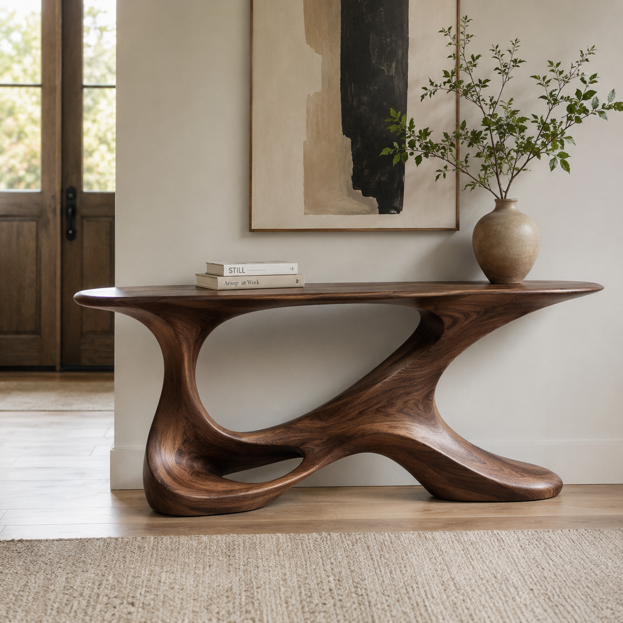Selene Rounded Foyer Console Table - Design 376 - main view