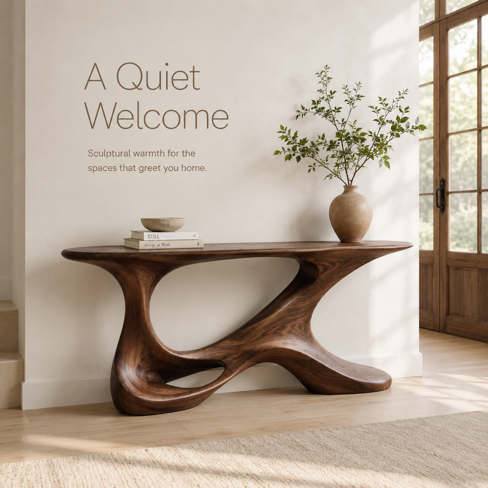 Selene Rounded Foyer Console Table - Design 376 - product image 02