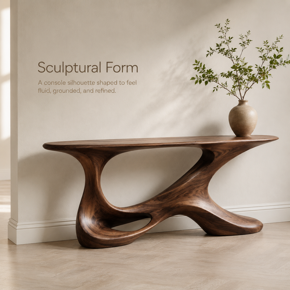 Selene Rounded Foyer Console Table - Design 376 - product image 03