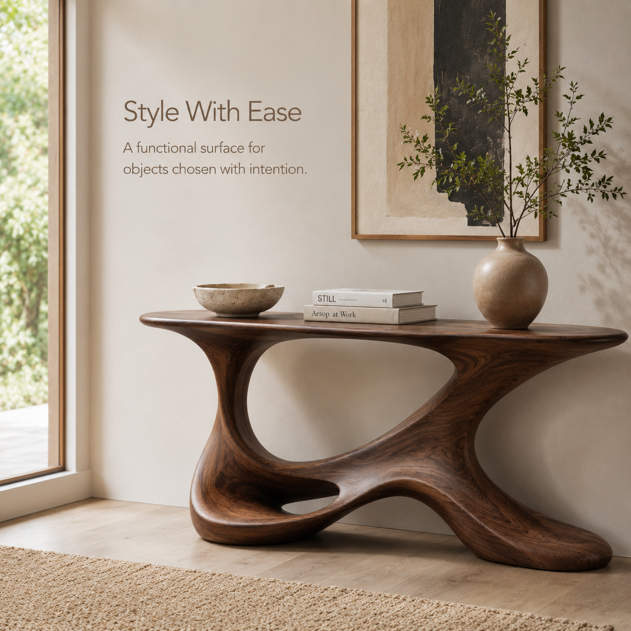 Selene Rounded Foyer Console Table - Design 376 - product image 07