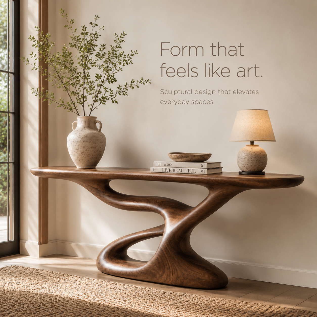 Vale Sculptural Entry Console Table - Design 380 - product image 07