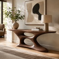 Alden Curved Wood Console Table - Design 383 - main view