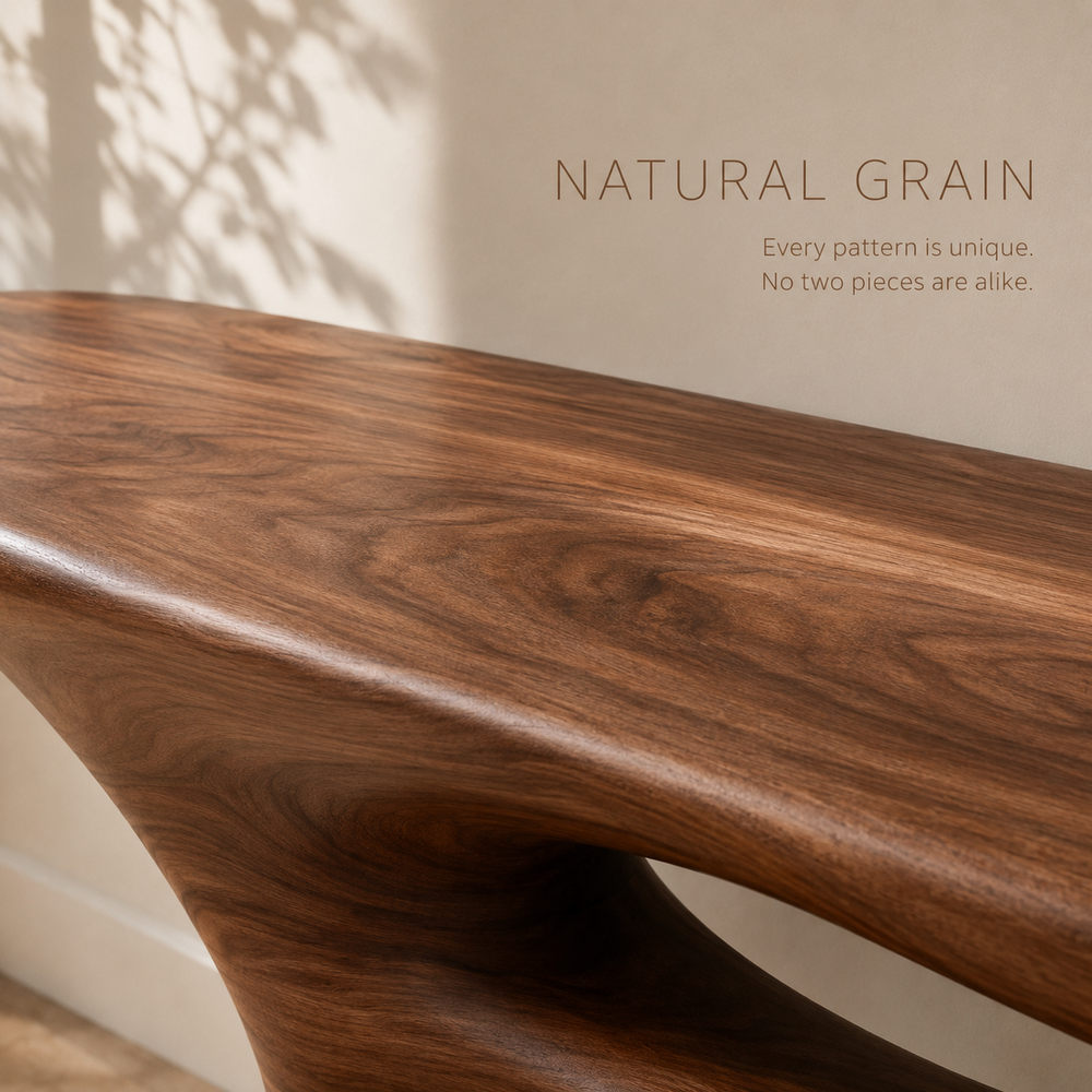 Alden Curved Wood Console Table - Design 383 - product image 06