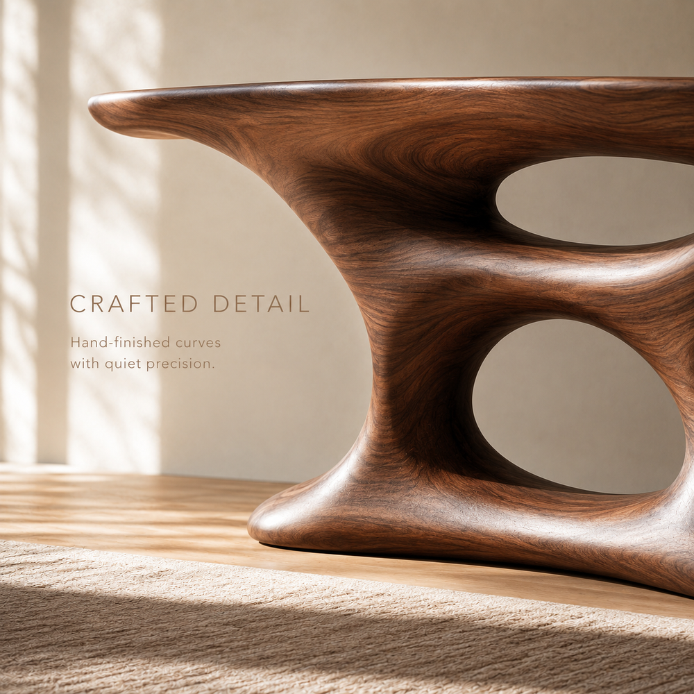 Alden Curved Wood Console Table - Design 383 - product image 07