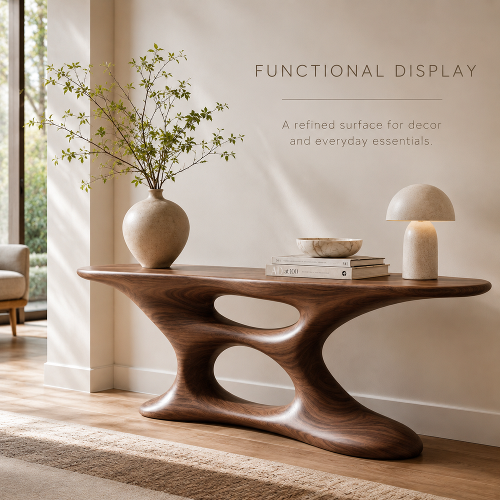 Alden Curved Wood Console Table - Design 383 - product image 08