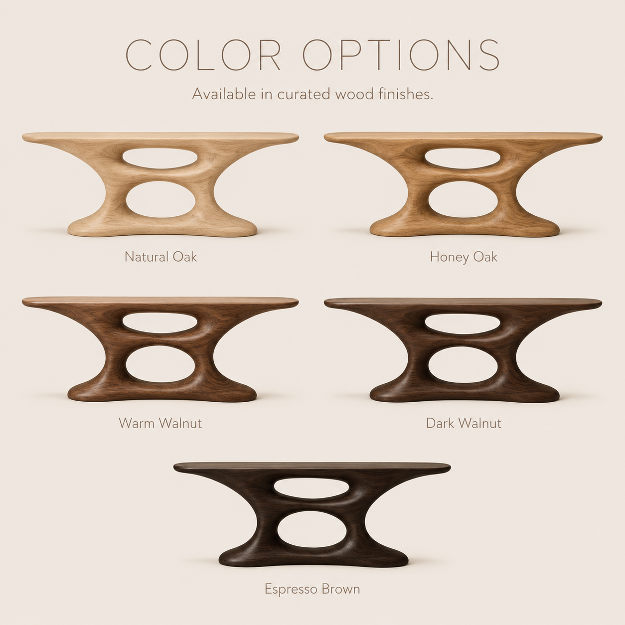Alden Curved Wood Console Table - Design 383 - product image 11
