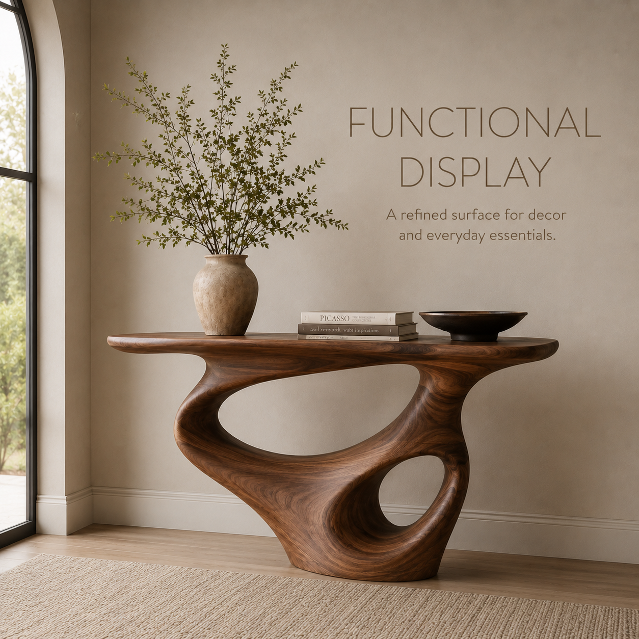 Aurelle Sculptural Console Table - Design 385 - product image 07