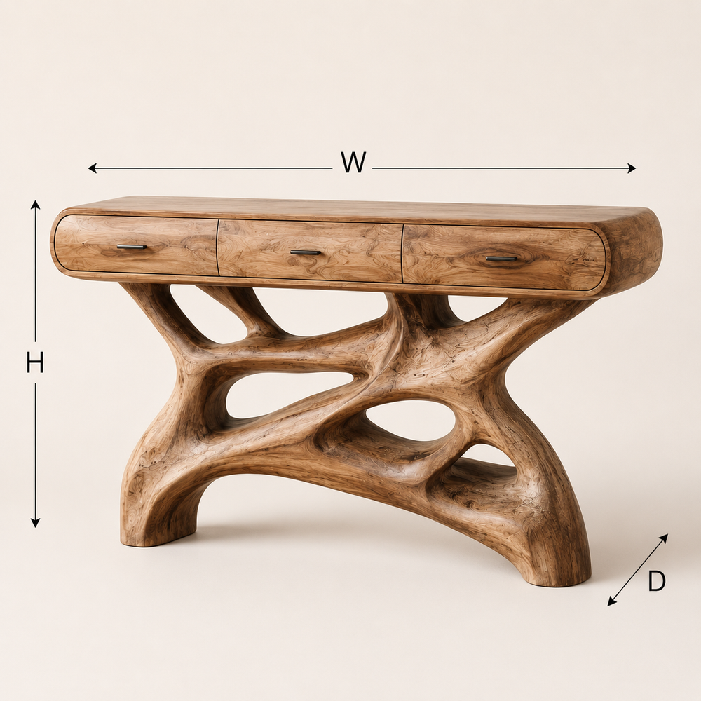 Soren Rounded Wood Console Table - Design 388 - product image 03