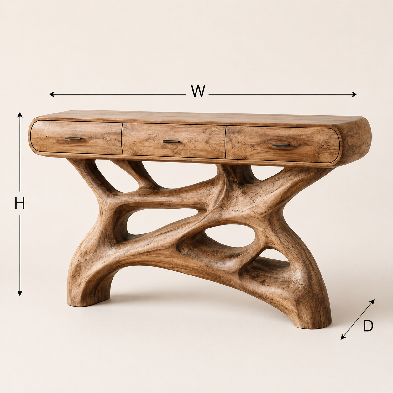 Soren Rounded Wood Console Table - Design 388 - product image 03