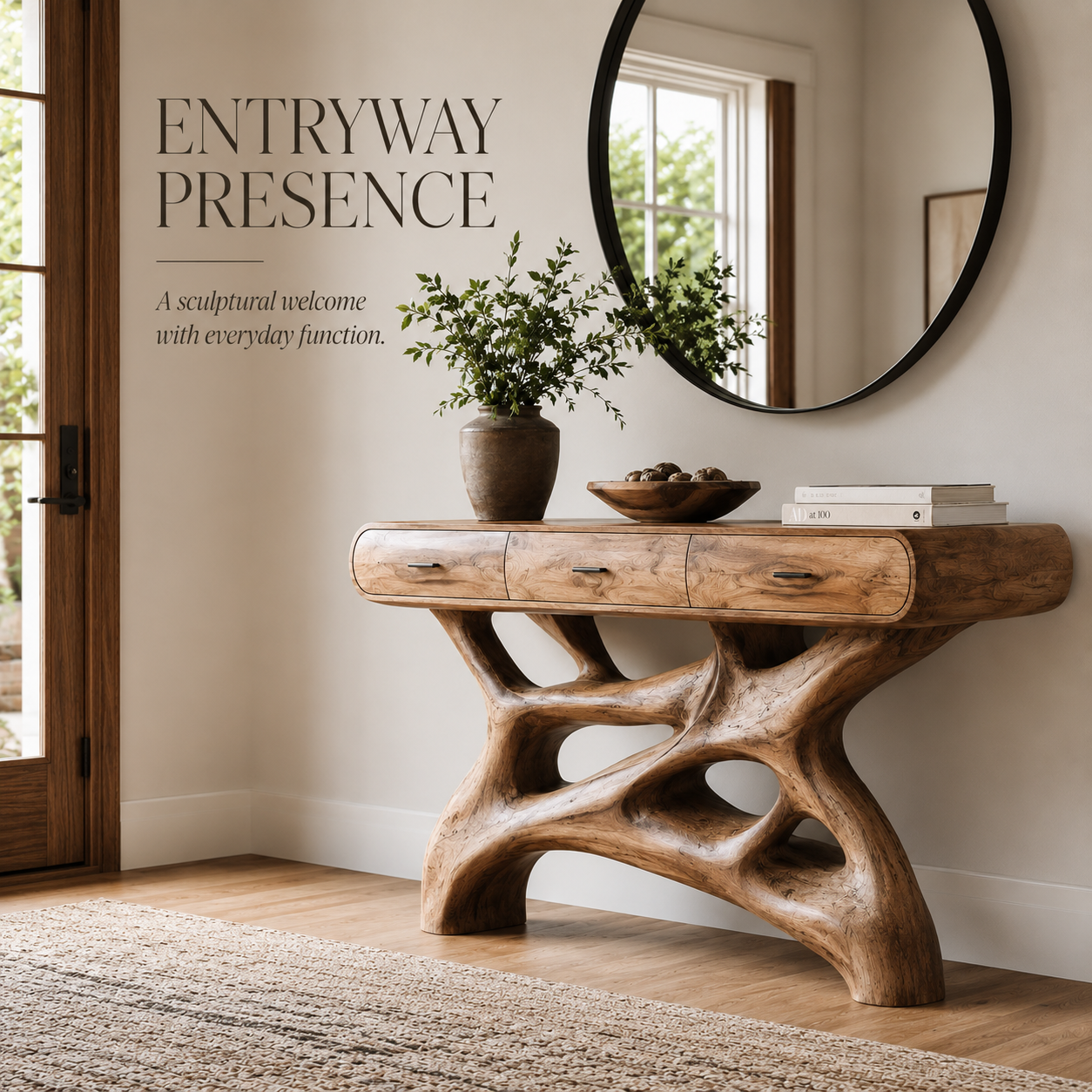 Soren Rounded Wood Console Table - Design 388 - product image 11