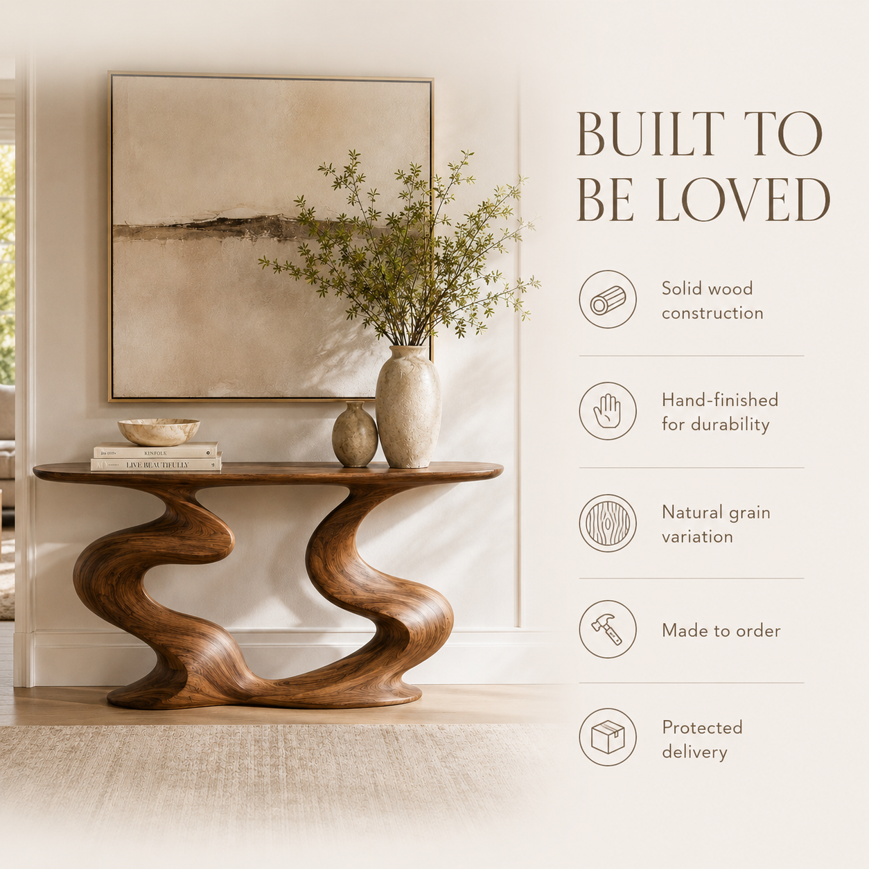 Veyra Soft Curve Console Table - Design 390 - product image 09