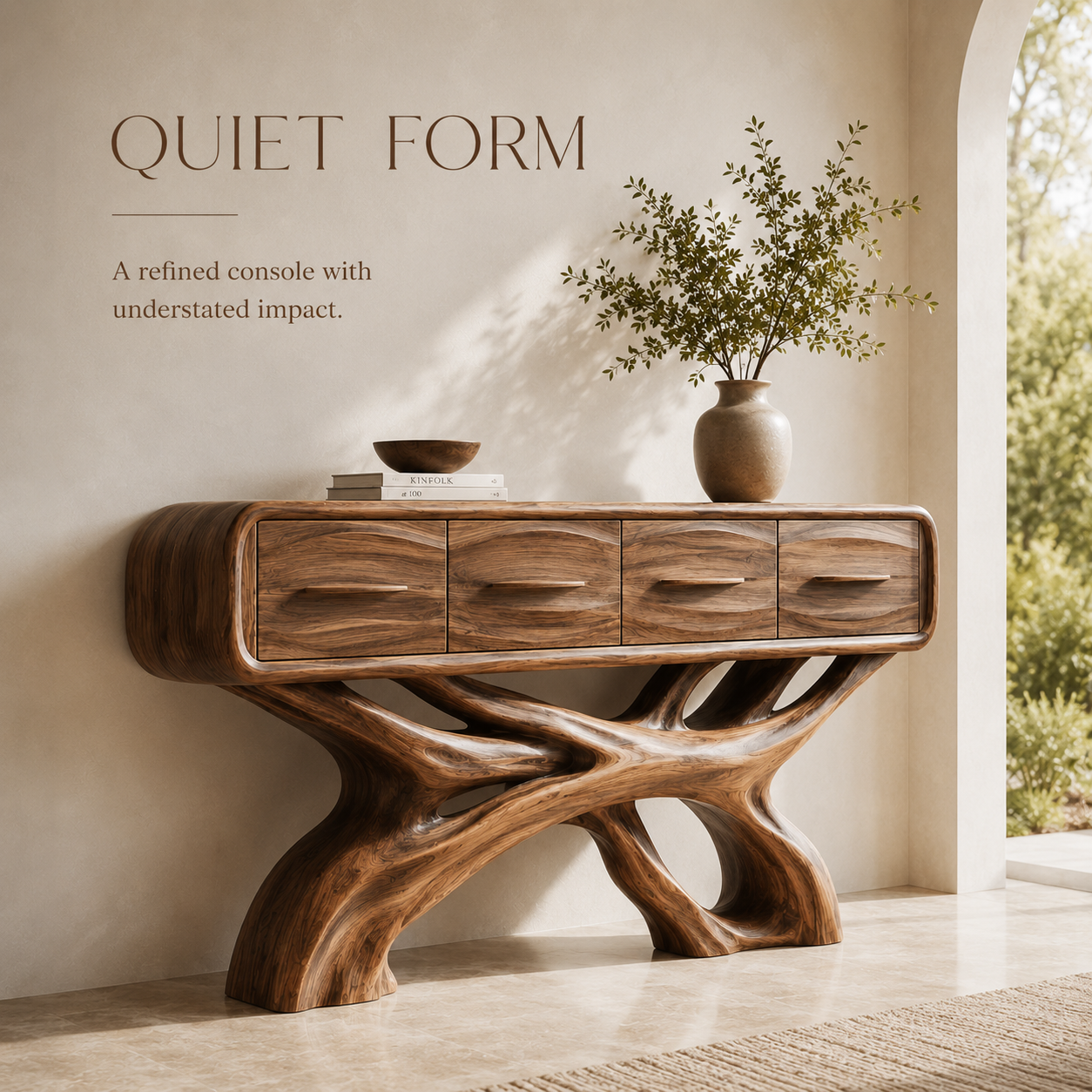 Liora Warm Walnut Console Table - Design 392 - product image 03